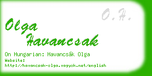 olga havancsak business card