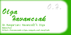 olga havancsak business card